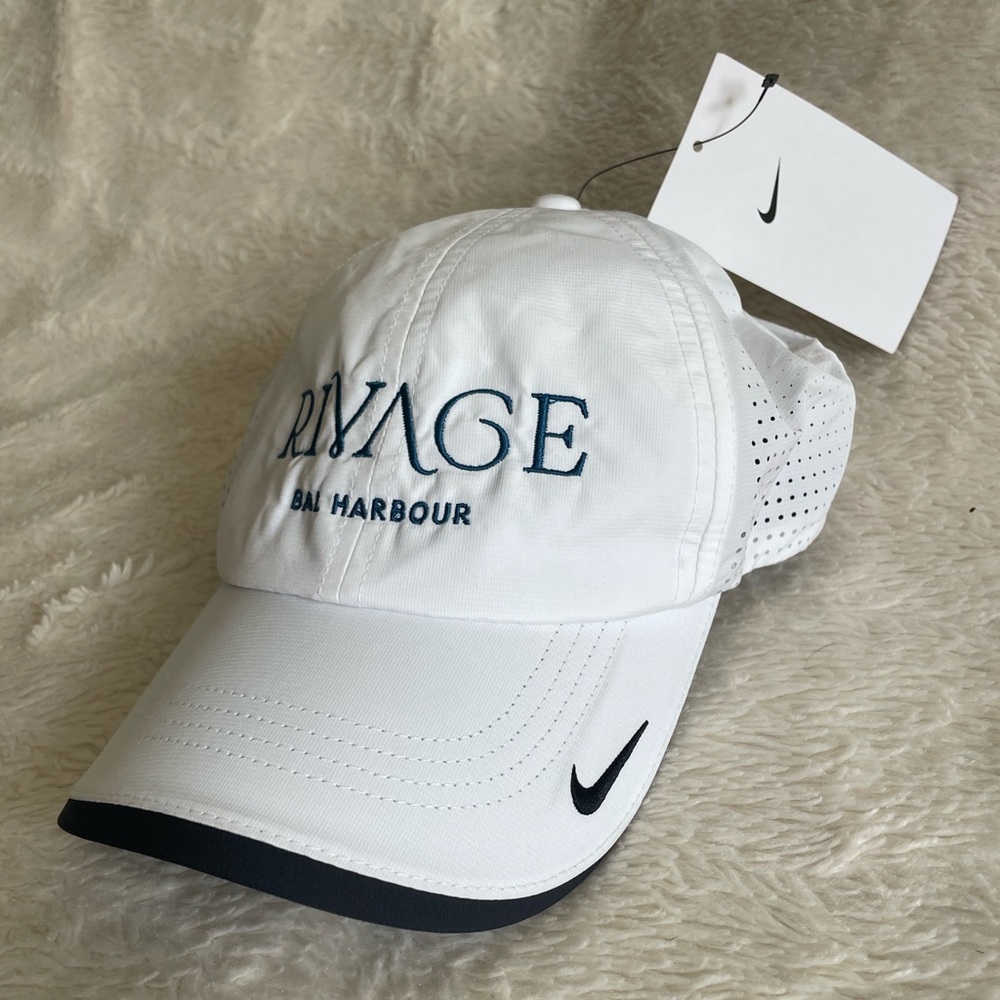 Nike White and Black Rivage Cap